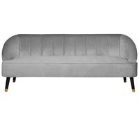 Beliani - Canapé 3 Places - Alsvag - Velours, Gris Clair