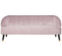 Beliani - Canapé 3 Places - Alsvag - Velours, Rose