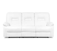 Beliani - Canapé 3 places en simili-cuir blanc avec position réglable BERGEN