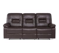 Beliani - Canapé 3 places en simili-cuir marron avec position réglable BERGEN