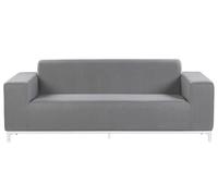 Beliani - Canapé 3 Places - Rovigo - en Tissu Polyester Anti UV et Métal, Gris