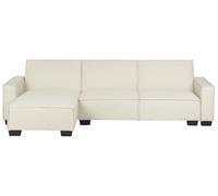 Beliani - Canapé Angle à Droite - Romedal - Tissu, Beige
