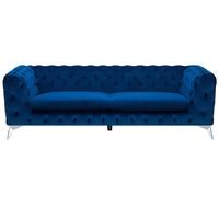 Beliani - Canapé Chesterfield en velours bleu foncé SOTRA