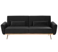 Beliani - Canapé Convertible - Eina - Velours, Noir