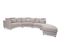Beliani - Canapé d'angle en tissu beige ROTUNDE