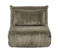 Beliani Canapé-lit 1 Place en Velours Côtelé sans Accoudoirs avec Coussin de Dossier Chambre d'enfant Salon Vert Lysekil