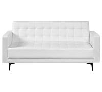 Beliani Canapé-Lit Convertible Inclinable 3 Places Capitonné en Velours Gris Clair Aberdeen