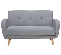 Canapé-Lit Convertible Moderne 2 places Pieds Bois Hévéa Rétro en Tissu Rembourr