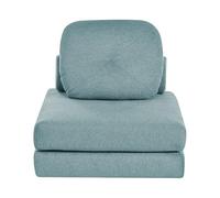 Beliani Canapé-lit Simple Moderne Minimaliste en Tissu avec Coussins Vert Menthe Olden
