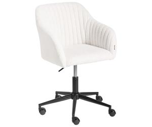 Beliani Chaise de Bureau Moderne Pivotante à Hauteur Ajustable Bou lanc Cassé Venice