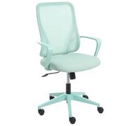 Beliani Chaise de Bureau Revêtement en Maille Pivotante Réglable en Hauteur et Inclinable Vert Menthe Luma