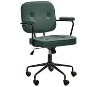 Beliani Chaise de Bureau Verte en Tissu Pivotante Hauteur Ajustable Frein Sécurité Pawnee