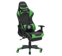 Beliani - Chaise de Gaming - Victory - en Cuir PU, Noir et Vert