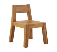 Beliani Chaise de Jardin Design en Bois d'Acacia Clair Look Naturel et Très Tendance pour Intérieur et Extérieur au Style Rustique et Boho