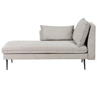 Beliani Chaise Longue à Droite avec Coussins en Tissu Gris Yerres