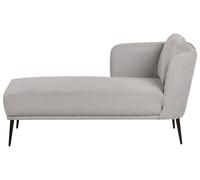 Beliani Chaise Longue à Droite Rétro en Polyester avec Coussin Méridienne Meuble de Salon Gris Artheze