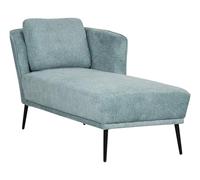 Beliani Chaise Longue à Gauche avec Coussin Méridienne de Salon en Tissu Bleu Artheze