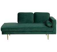 Beliani - Chaise Longue Côté Droit - Miramas - Velours, Vert