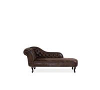 Beliani - Chaise longue en simili-cuir daim marron NIMES