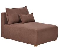Beliani Chaise Longue Minimaliste en Bouclé Rembourrée avec Coussin Marron Nerbo