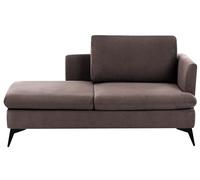 Beliani Chaise Longue Moderne à Droite Pieds en Métal avec Coussin Tissu Polyester Marron Sievoz