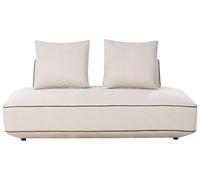Beliani Chaise Longue Moderne en Tissu avec Coussins Rembourrés Confortable Beige Clair Seillans