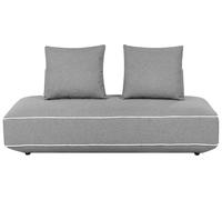 Beliani Chaise Longue Moderne en Tissu avec Coussins Rembourrés Confortable Gris Foncé Seillans