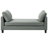 Beliani Chaise Longue Moderne Scandinave en Tissu Pieds en Acier avec Coussins Vert Archiane