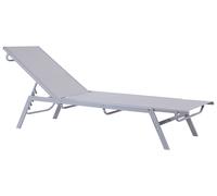 Beliani - Chaise longue - Noli - en Acier et Textile, Gris