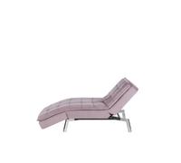 Beliani - Chaise longue réglable rose LOIRET