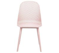 Beliani Chaises de Salle à Manger en Matière Synthétique Treillis Roses Lot de 4 Emory