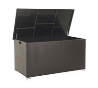 Beliani - Coffre à Coussins - Modena - 155 x 75 cm, en Rotin et Acier, Marron