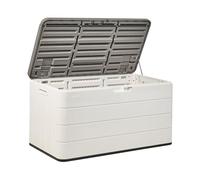 Beliani Coffre de Rangement de Jardin pour Coussins en Plastique 116 x 60 cm Blanc Milies