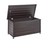 Beliani Coffre d'Extérieur de Rangement en Aluminium 123 x 60 cm Meuble de Jardin Brun Foncé Campalto
