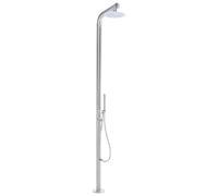 Beliani Colonne de Douche d'Extérieur Moderne Solaire en Acier Inoxydable Argenté Marudi