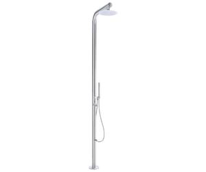 Beliani Colonne de Douche d'Extérieur Moderne Solaire en Acier Inoxydable Argenté Marudi