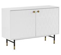 Beliani - Commode - Adante - en Bois Blanc 2 Compartiments avec Portes - Style M
