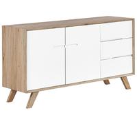 Beliani - Commode - Forester - en MDF et Bois de Pin, Blanc et Bois Clair