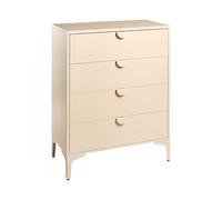Beliani Commode Industrielle en Acier avec 4 Tiroirs Meuble de Rangement Beige Ardura