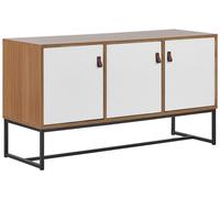 Beliani - Commode - Nueva - 3 Compartiments à Portes, en MDF, Effet Bois Clair e