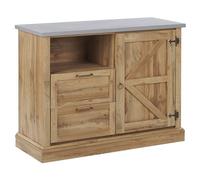 Beliani - Commode - Toronto - Panneau à Particule 2 Tiroirs et une Porte