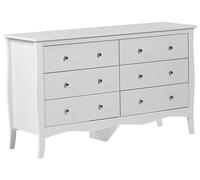 Beliani - Commode - Winchester - 6 Tiroirs, en MDF et Acier, Blanc