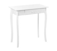 Beliani Console Blanche en MDF et Bois de Pin à 1 Tiroir Moderne Bureau Elégant Albia