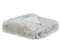 Beliani - Couvre-Lit - Delice - 200 x 220 cm, en Fausse Fourrure, Gris Clair