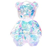 Beliani Décoration à LED Lettres Ourson Multicolores Irisées par USB 30 x 24 cm Accessoire Original