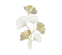 Beliani Décoration Murale en Métal Doré en Forme de Feuilles Accessoire Décoratif Idéal pour Intérieur Moderne Glamour Classique et Scandinave