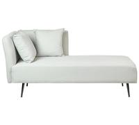 Beliani Divan Côté Gauche en Polyester Vert Menthe Bois d'Eucalyptus et Métal Rembourré Riom