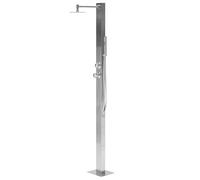 Beliani Douche d'Extérieur Moderne avec Douchette PVC Argenté Olzai