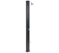 Beliani Douche Extérieur Moderne en PVC Solaire avec Fonction Pluie Noir Topocalma