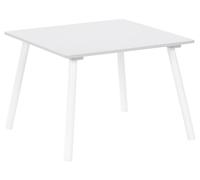 Beliani Ensemble 2 Places Table avec Chaises Thème Animalier en MDF Pieds Bois de Pin Salle de Jeux Chambre d'enfant Blanc Mimili